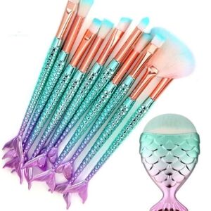 New Mermaid Makeup Brush Set 11pcs